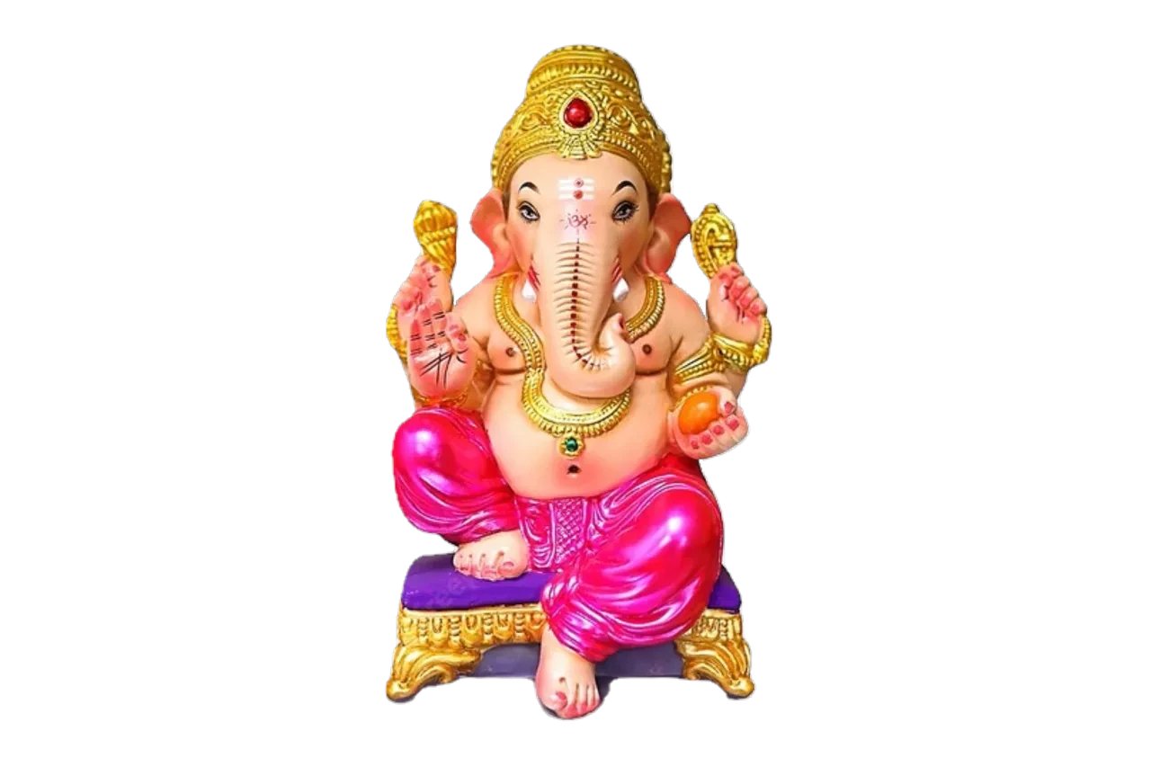 Eco-friendly paper mache Ganesha idol